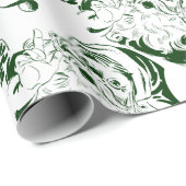 Vintage Kerstmis, Jolly Santa Claus Cadeaupapier (Rol Hoek)