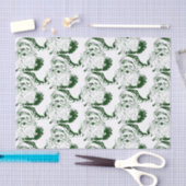 Vintage Kerstmis, Jolly Santa Claus in Green Tissuepapier (Craft)