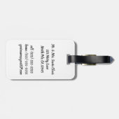 Vintage Kerstmis, Jolly Santa Claus met glimlach Bagagelabel (Achterkant horizontaal)