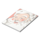 Vintage Kerstmis, Jolly Santa Claus met glimlach Notitieblok (Linkerzijde)
