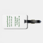 Vintage Kerstmis, Jolly Santa Claus met Muziek Bagagelabel (Achterkant horizontaal)