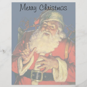 Vintage Kerstmis, Jolly Santa Claus met speelgoed