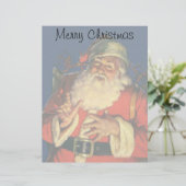 Vintage Kerstmis, Jolly Santa Claus met speelgoed (Staand voorkant)