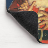 Vintage Kerstmis, Jolly Santa Claus met speelgoed Muismat (Hoek)