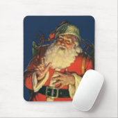 Vintage Kerstmis, Jolly Santa Claus met speelgoed Muismat (Met muis)