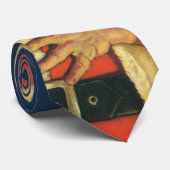 Vintage Kerstmis, Jolly Santa Claus met speelgoed Stropdas (Opgerold)