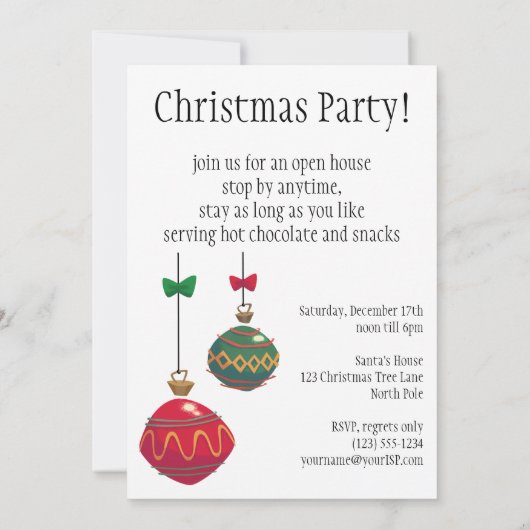 Vintage Kerstmis, Jolly Santa Claus Uitnodiging (Achterkant)