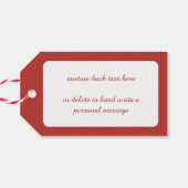 Vintage Kerstmis, Jolly Santa Claus Winking Cadeaulabel (Achterkant Horizontaal)