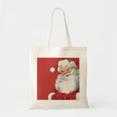 Vintage Kerstmis, Jolly Santa Claus Winking Tote Bag (Voorkant)