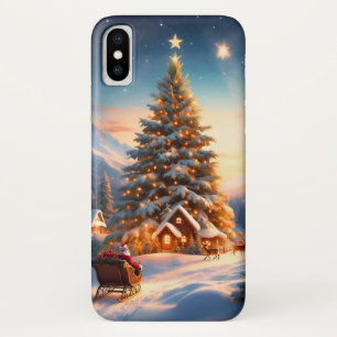 Vintage Kerstmis, Jolly Winking Santa Claus Case-Mate iPhone Case