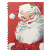 Vintage Kerstmis, Jolly Winking Santa Claus Notitieboek (Voorkant)