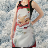Vintage Kerstmis, Jolly Winking Santa Claus Schort
