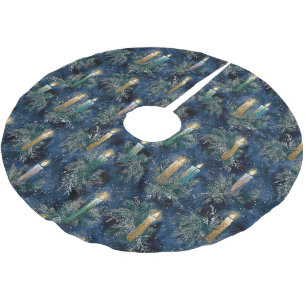 Vintage Kerstmis Kaarslicht Gloed Kerstboom Rok