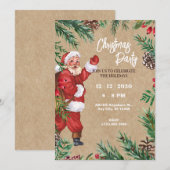 Vintage kerstmis kaart (Voorkant / Achterkant)