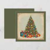 Vintage Kerstmis Kaart (Voorkant / Achterkant)