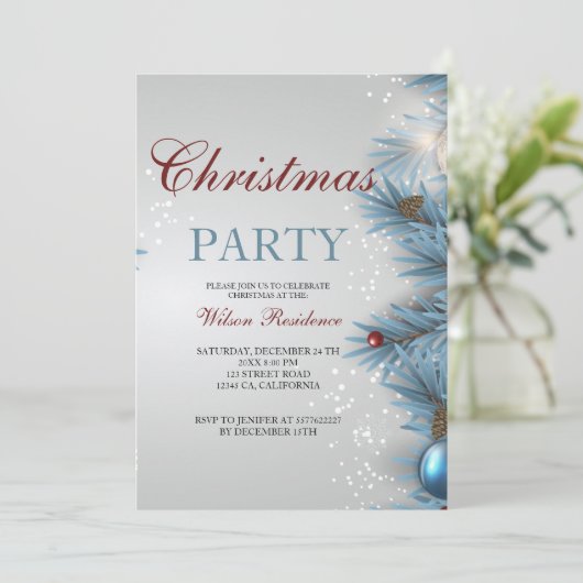 Vintage Kerstmis Kaart (Staand voorkant)