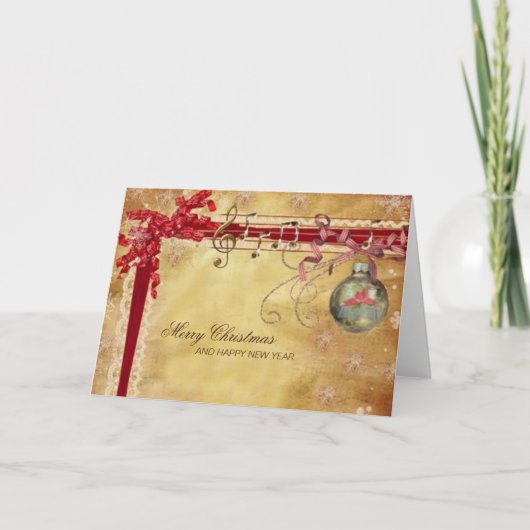 Vintage Kerstmis Kaart (Voorkant)