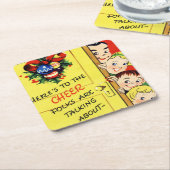 Vintage Kerstmis Kartonnen Onderzetters (Schuin)