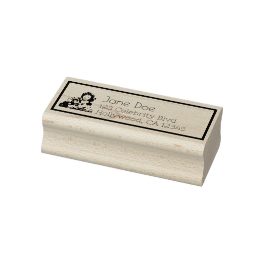 Vintage Kerstmis Kat Lady Art Rubberstempel (Stempel)