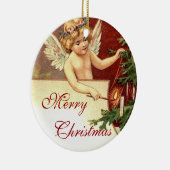 Vintage Kerstmis Keramisch Ornament (Rechts)