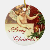 Vintage Kerstmis Keramisch Ornament (Voorkant)