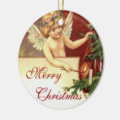 Vintage Kerstmis Keramisch Ornament (Links)