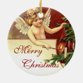 Vintage Kerstmis Keramisch Ornament (Achterkant)