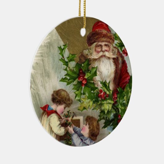 Vintage Kerstmis Keramisch Ornament (Rechts)