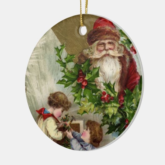 Vintage Kerstmis Keramisch Ornament (Links)