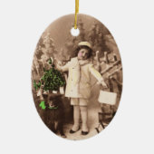 Vintage Kerstmis Keramisch Ornament (Voorkant)