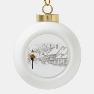 Vintage Kerstmis Keramische Bal Ornament