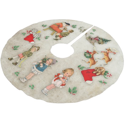 Vintage Kerstmis Kerstboom Rok (Gekanteld)