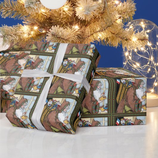 Vintage Kerstmis, kerstcadeautjes voor kerstcadeau Cadeaupapier (Feestdagen)