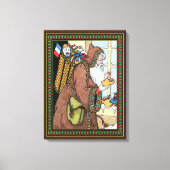 Vintage Kerstmis, kerstcadeautjes voor kerstcadeau Canvas Afdruk (Voorkant)