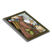 Vintage Kerstmis, kerstcadeautjes voor kerstcadeau Notitieboek (Rechterzijde)