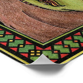 Vintage Kerstmis, kerstcadeautjes voor kerstcadeau Poster (Hoek)