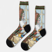 Vintage Kerstmis, kerstcadeautjes voor kerstcadeau Sokken (Links)