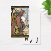 Vintage Kerstmis, kerstcadeautjes voor kerstcadeau Visitekaartje (Bureau)