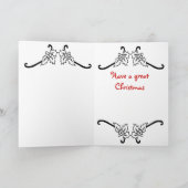 Vintage Kerstmis, Kerstman charmeur Feestdagen Kaart (Binnen)