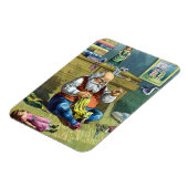 Vintage Kerstmis, kerstman die Speelgoed Dolls maa Magneet (Linkerzijde)