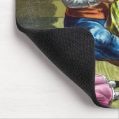 Vintage Kerstmis, kerstman die Speelgoed Dolls maa Muismat (Hoek)