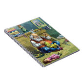 Vintage Kerstmis, kerstman die Speelgoed Dolls maa Notitieboek (Rechterzijde)