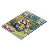 Vintage Kerstmis, kerstman die Speelgoed Dolls maa Notitieboek (Linkerzijde)