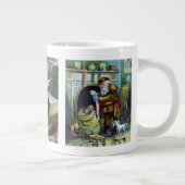 Vintage Kerstmis, kerstman en zijn werk Grote Koffiekop (Rechts)