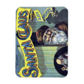 Vintage Kerstmis, kerstman en zijn werkboek Magneet (Verticaal)