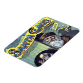 Vintage Kerstmis, kerstman en zijn werkboek Magneet (Linkerzijde)