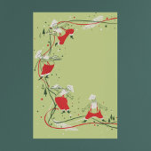 Vintage Kerstmis, kerstman met avondeten Poster