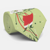 Vintage Kerstmis, kerstman met avondeten Stropdas (Opgerold)