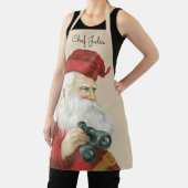 Vintage Kerstmis, kerstman met Binocles Schort (Insitu)