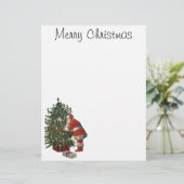 Vintage Kerstmis, kerstman met Cadeaus (Staand voorkant)